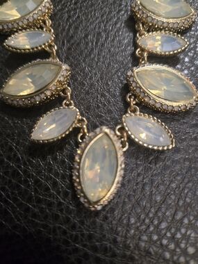 Opalescent Marquise Gold-Tone Statement Necklace - Women Jewelry
